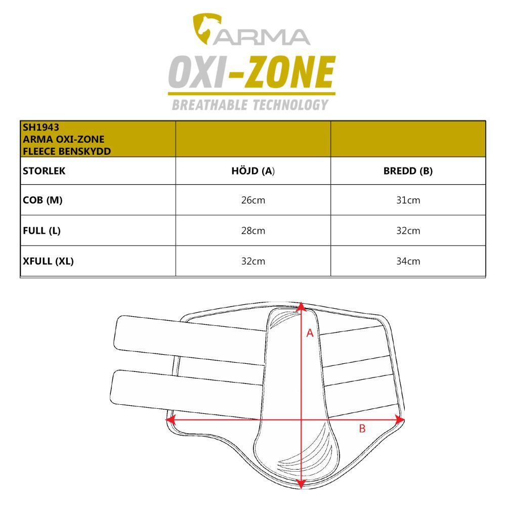 ARMA OXI-ZONE SUPAFLEECE BENSKYDD, Black