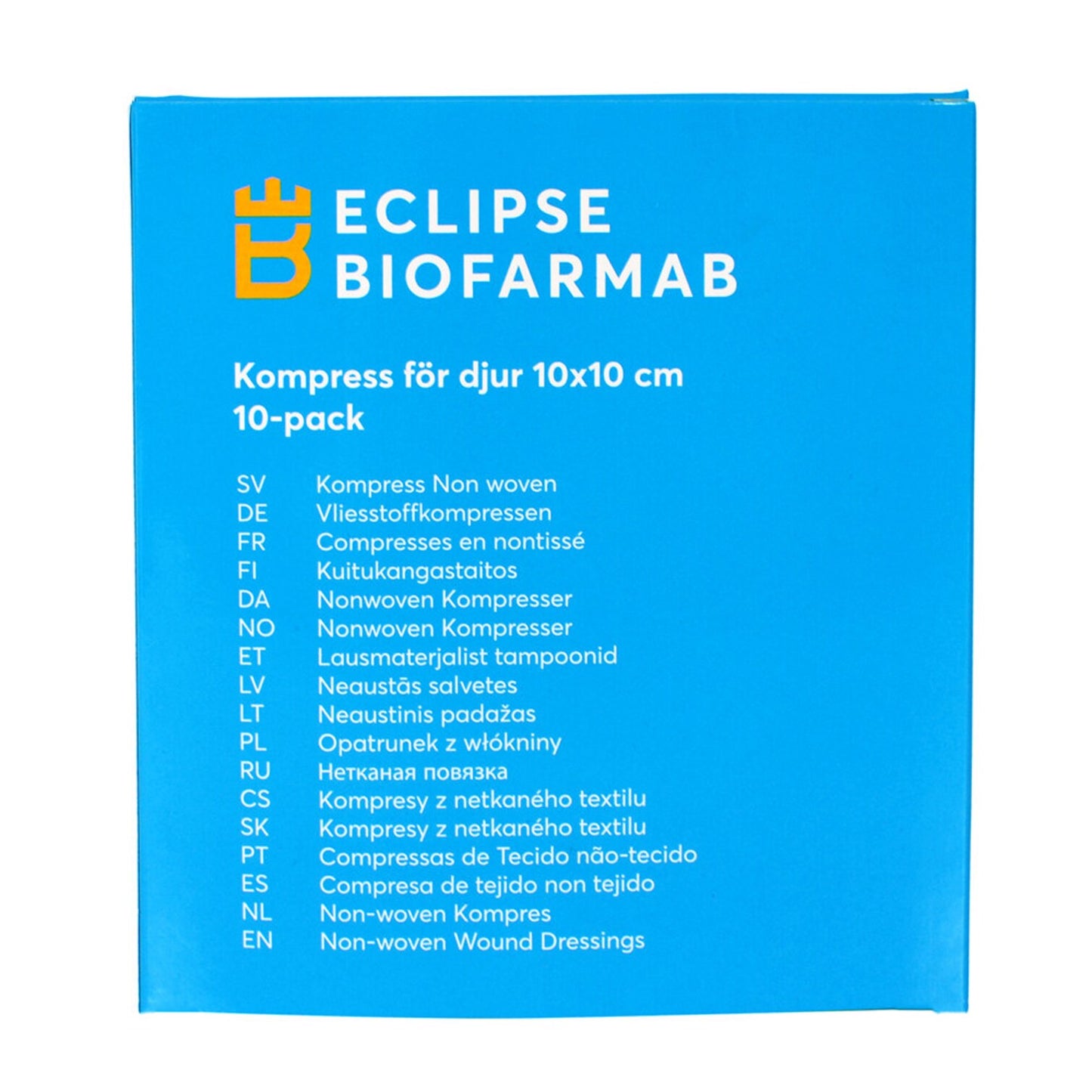 Eclipse Biofarmab Kompress för djur 10x10 cm 10-pack
