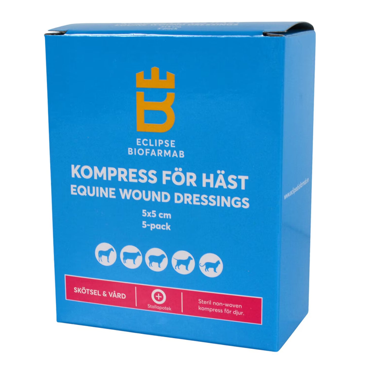 Kompress för häst 5x5 cm 5-pack