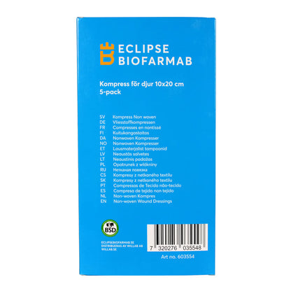 Eclipse Biofarmab Kompress för djur 10x20 cm 5-pack